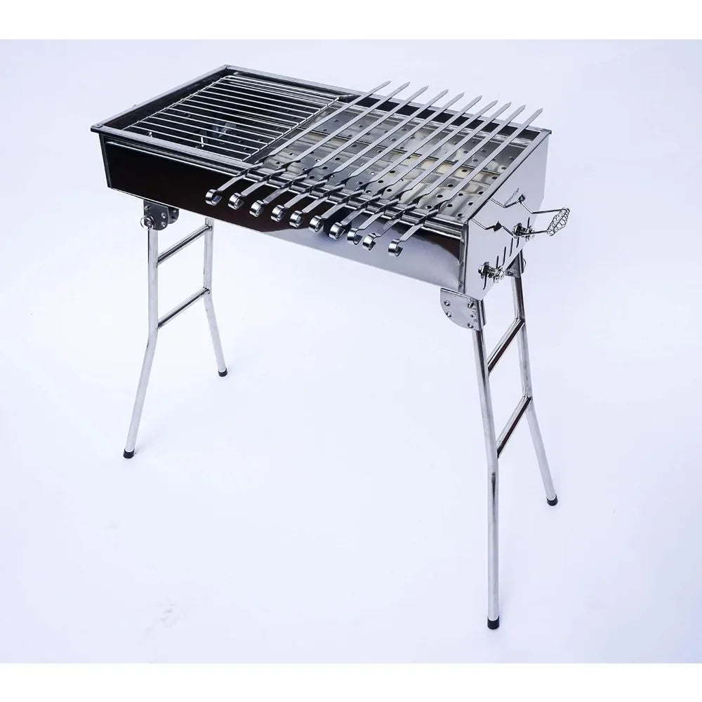Stainless Steel Charcoal Grill for Shish Kababs