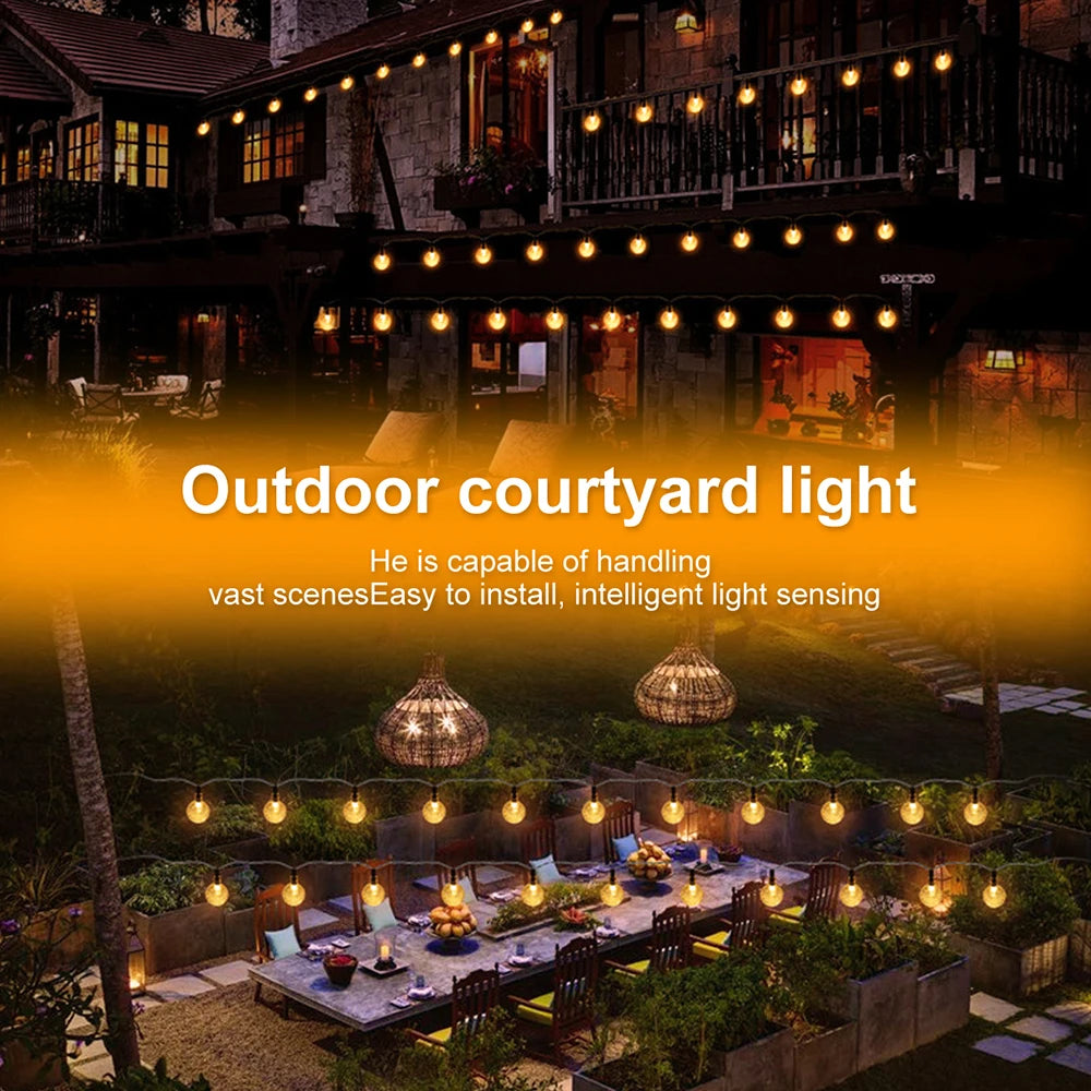 Solar Bubble Ball String Lights Outdoor Decoration