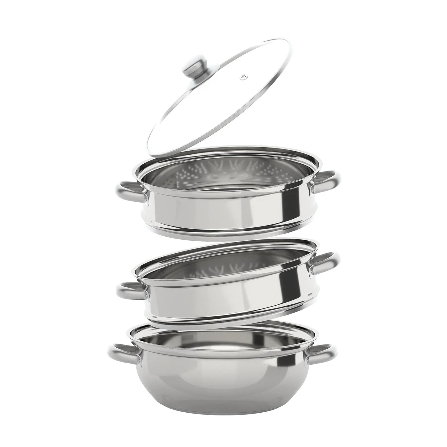 3-Tier Stainless Steel Kitchen Steamer Pot
