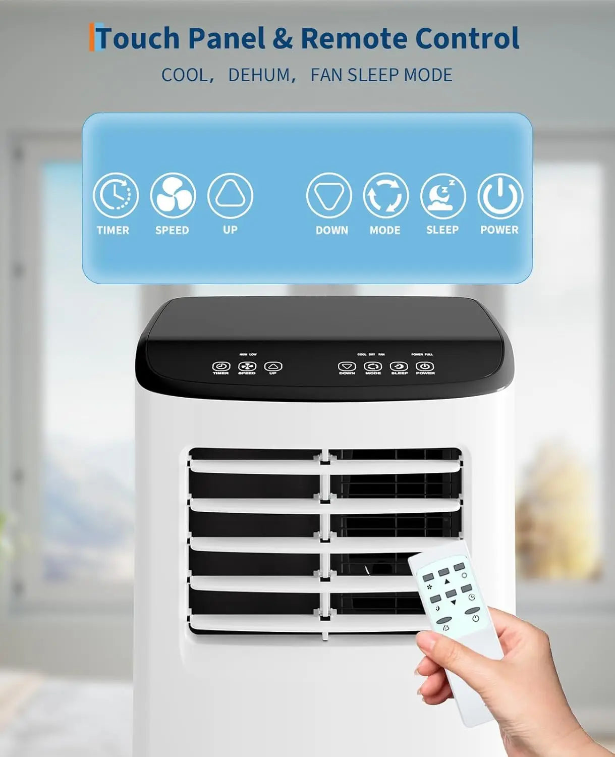8000 BTU Portable Air Conditioner with Dehumidifier
