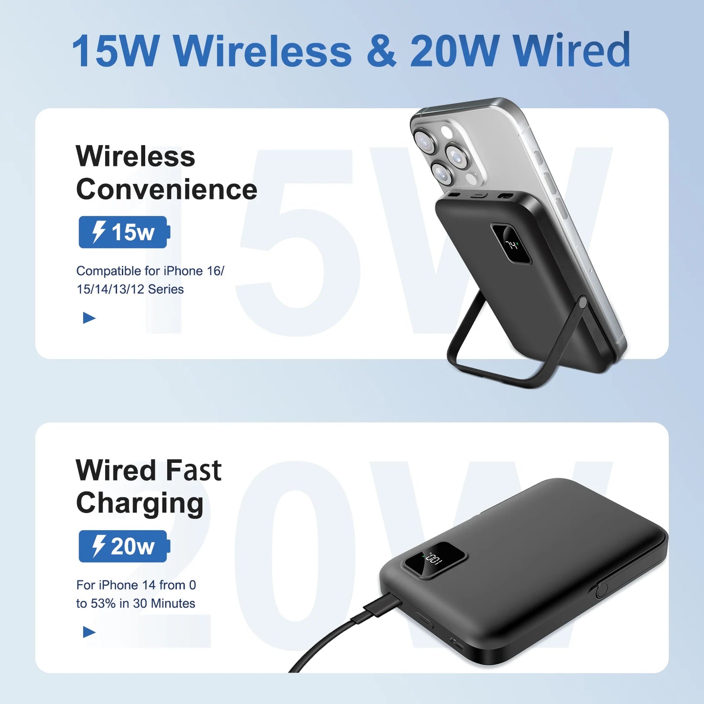 Magnetic Power Bank 10000mAh Wireless Charger