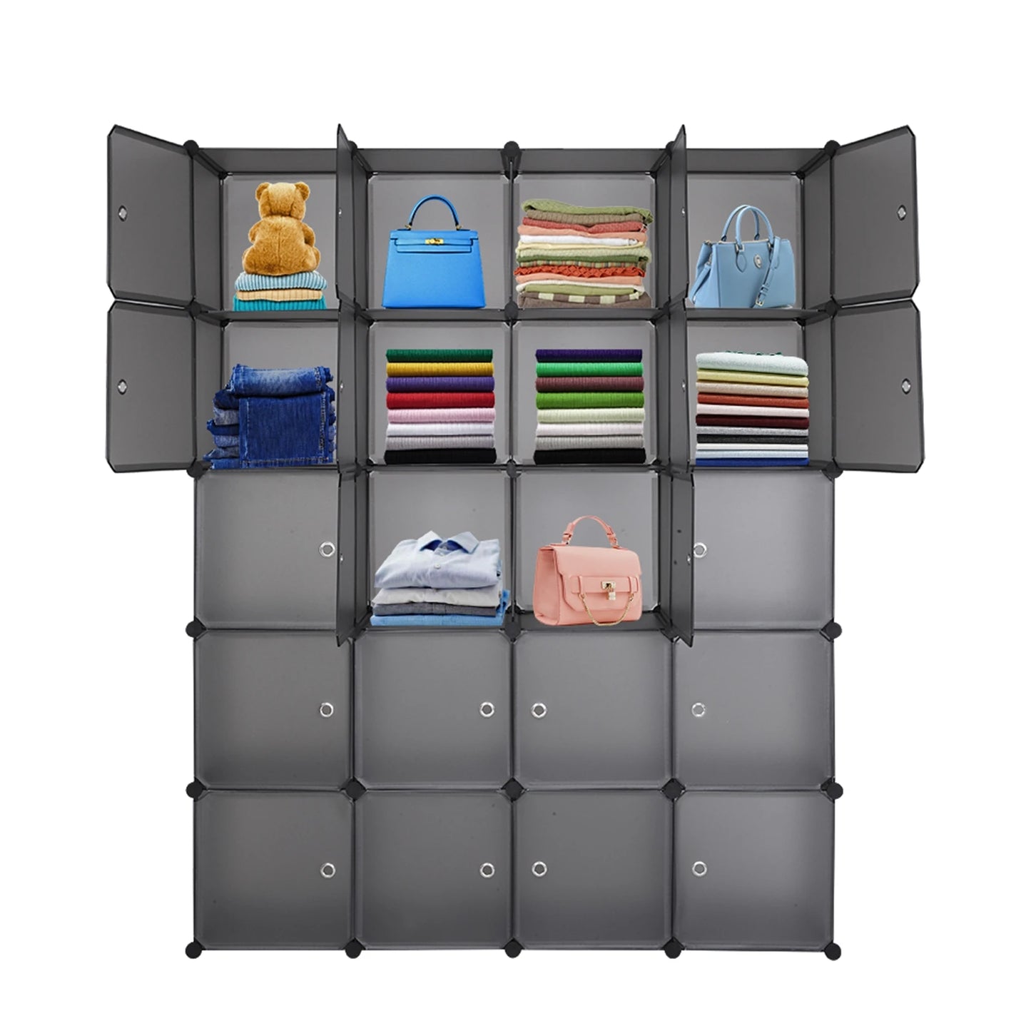 20-Cube Modular Stackable Storage Organizer