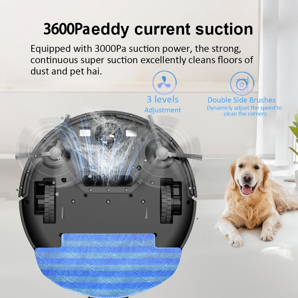 Smart Robot Vacuum Cleaner 3600PA Auto Navigation