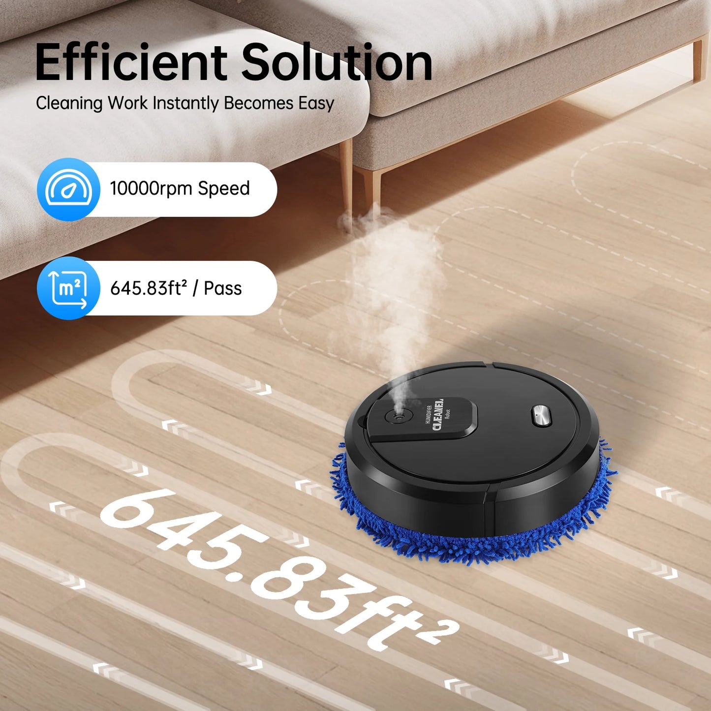 Intelligent Robot Vacuum Cleaner with Automatic Mopping