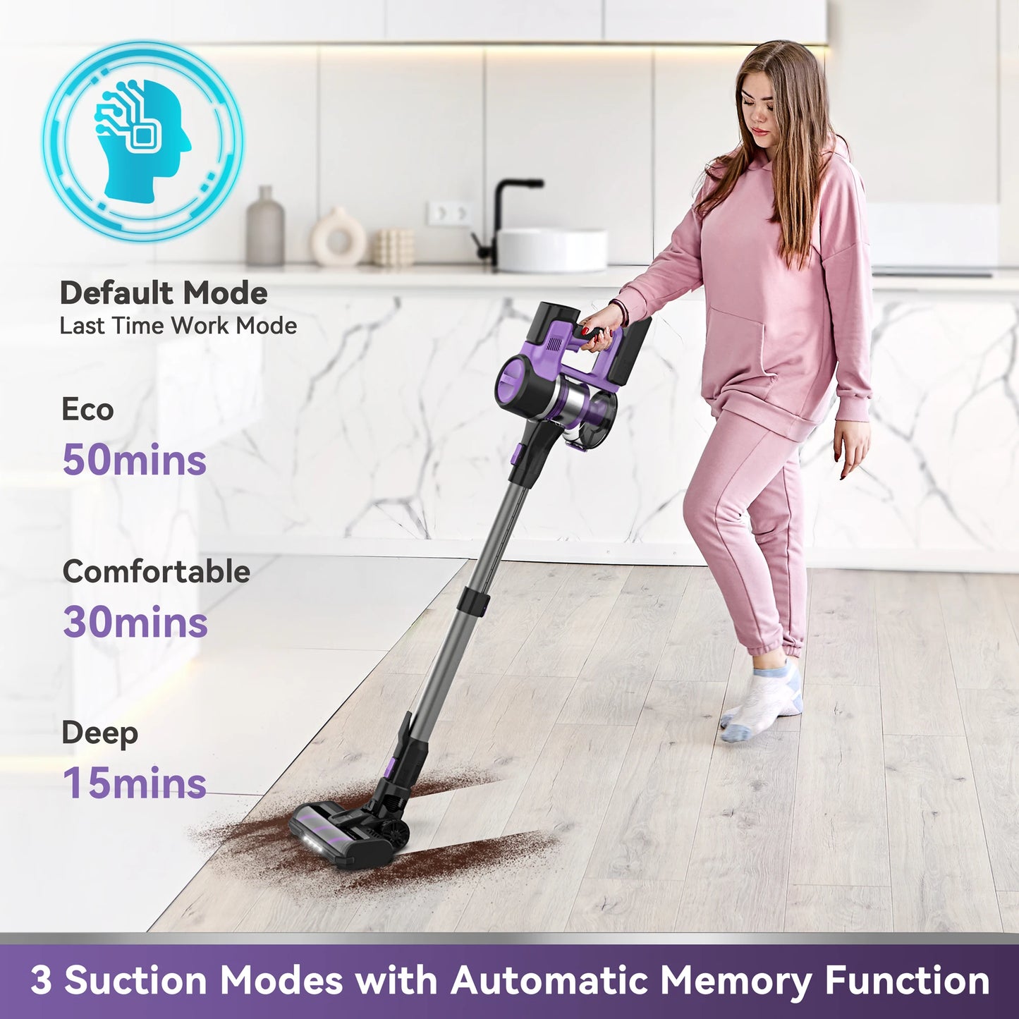 INSE S10 Cordless Stick Vacuum with Powerful Suction