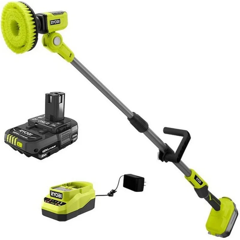 RYOBI Cordless ONE+ Telescoping Power Scrubber Kit