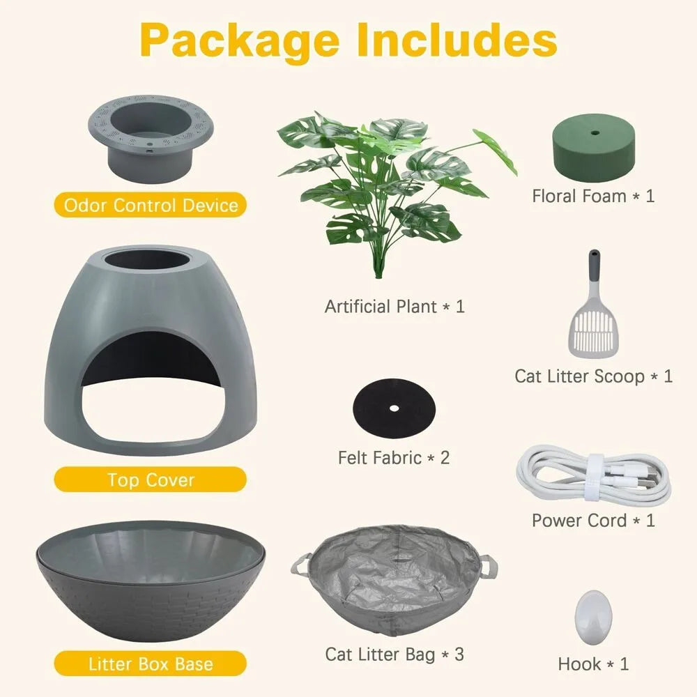 Egg-Shaped Smart Cat Litter Box