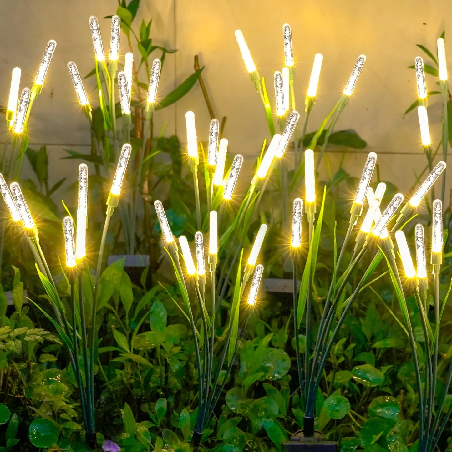 4/8pcs Solar Reed Garden Pathway Lights