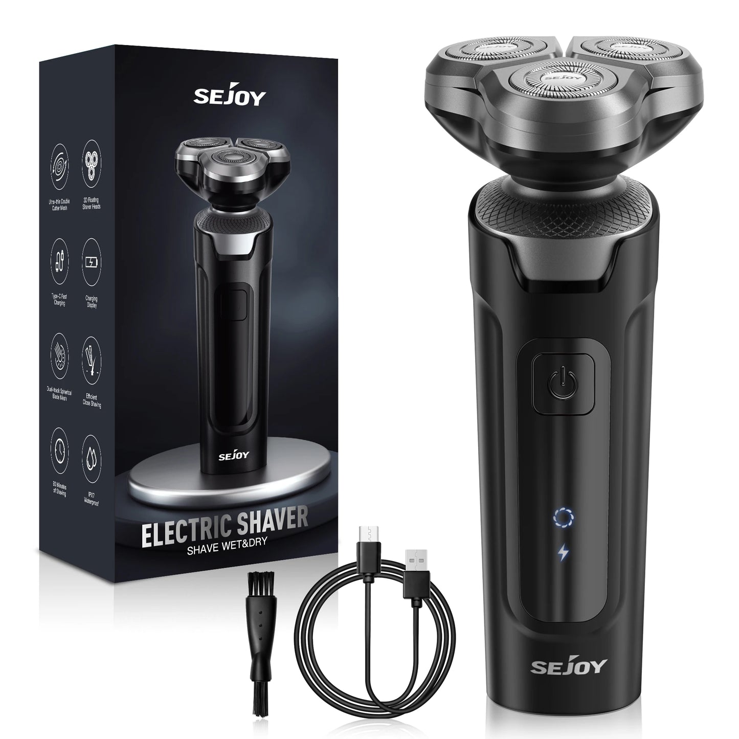 Sejoy 3D Floating Blade Rotary Electric Shaver
