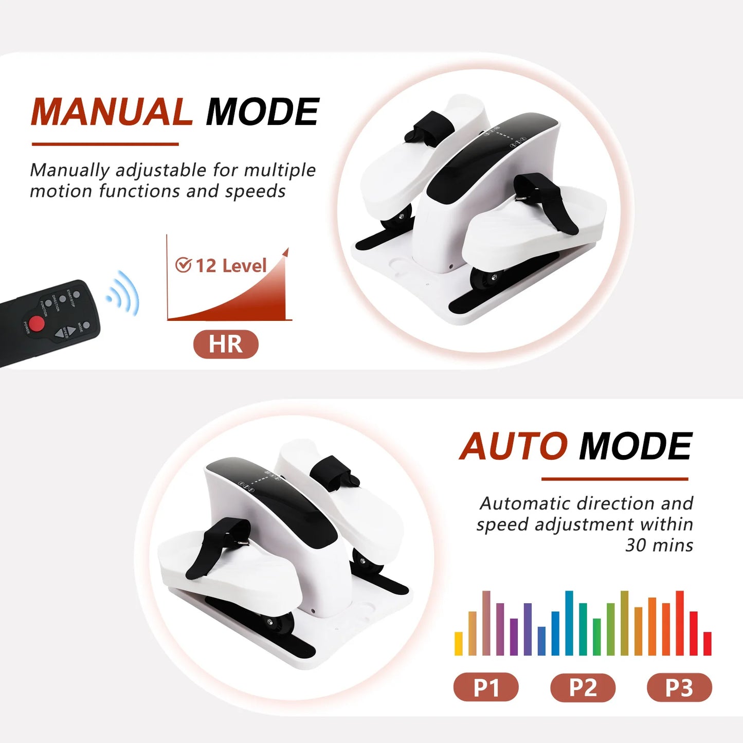 Electric Under Desk Elliptical Pedal Exerciser Machine