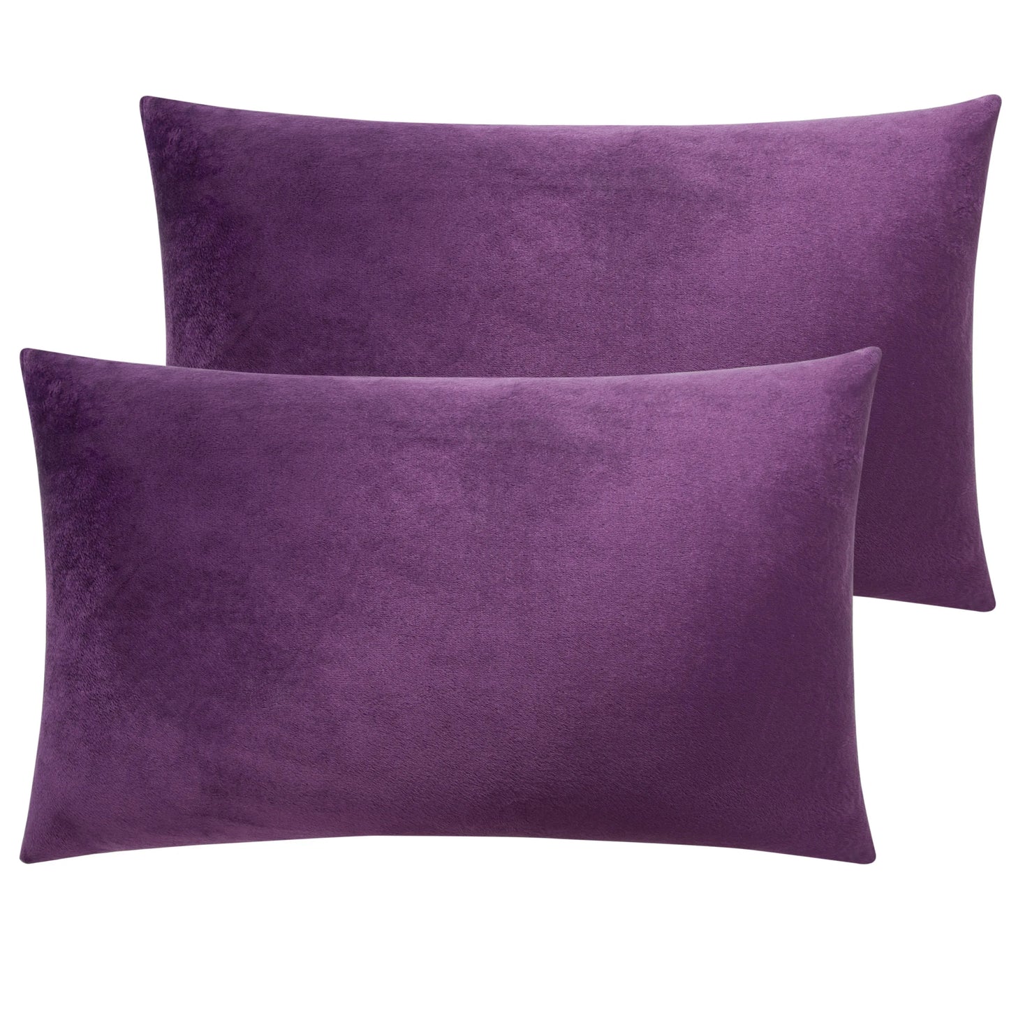 Ntbay 2-Pack Velvet Luxury Pillowcases Hidden Zipper