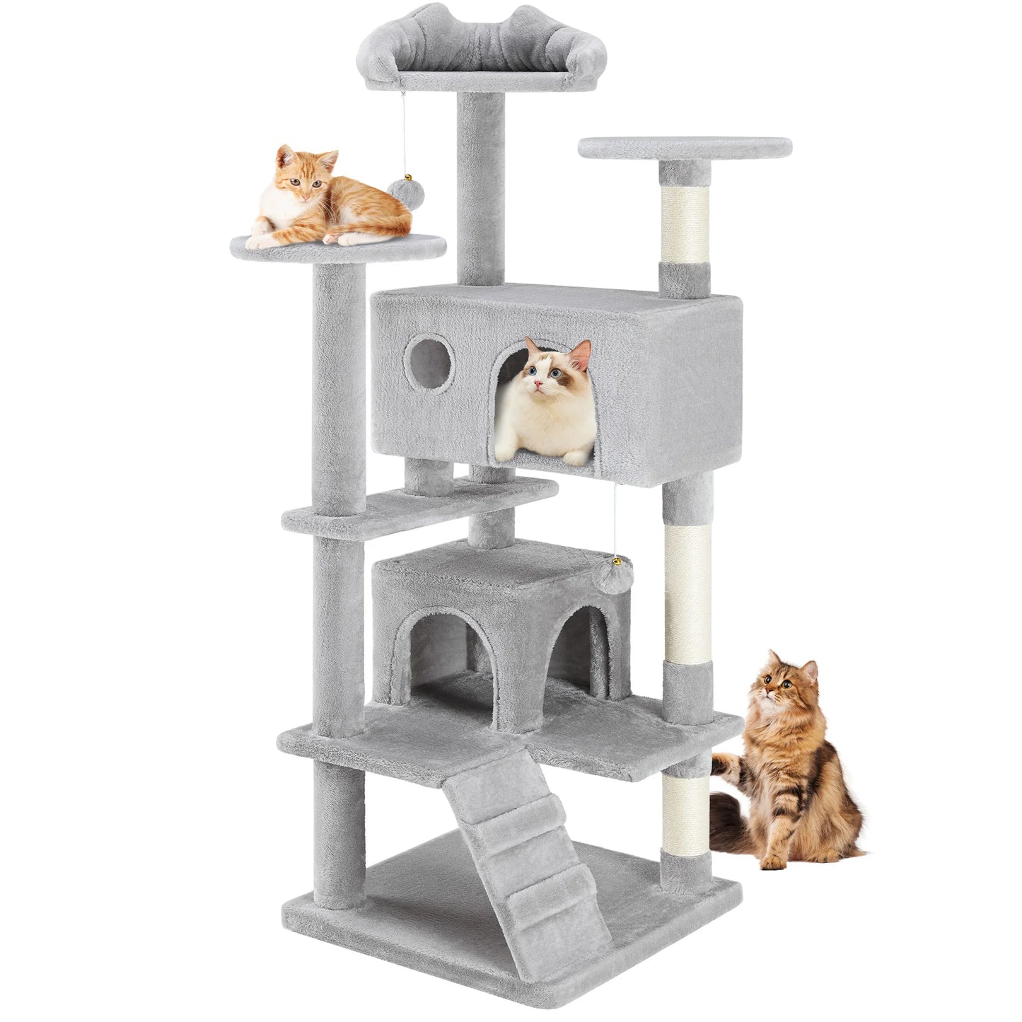 Multi-Level Cat Tree Tower with Scratcher