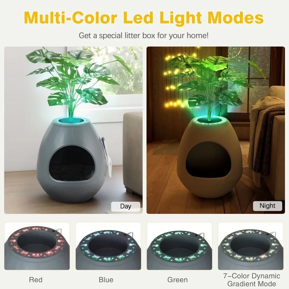 Egg-Shaped Smart Cat Litter Box