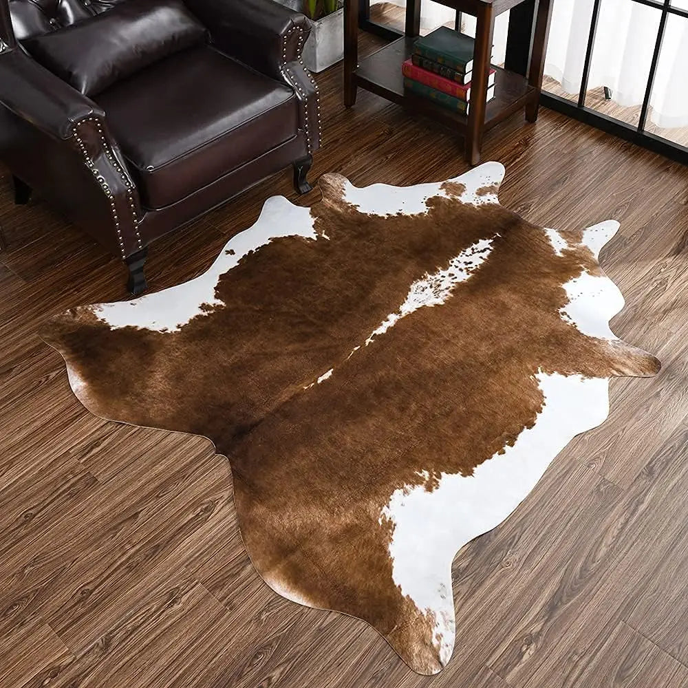 Faux Fur Cow Print Rug Bedroom Decor