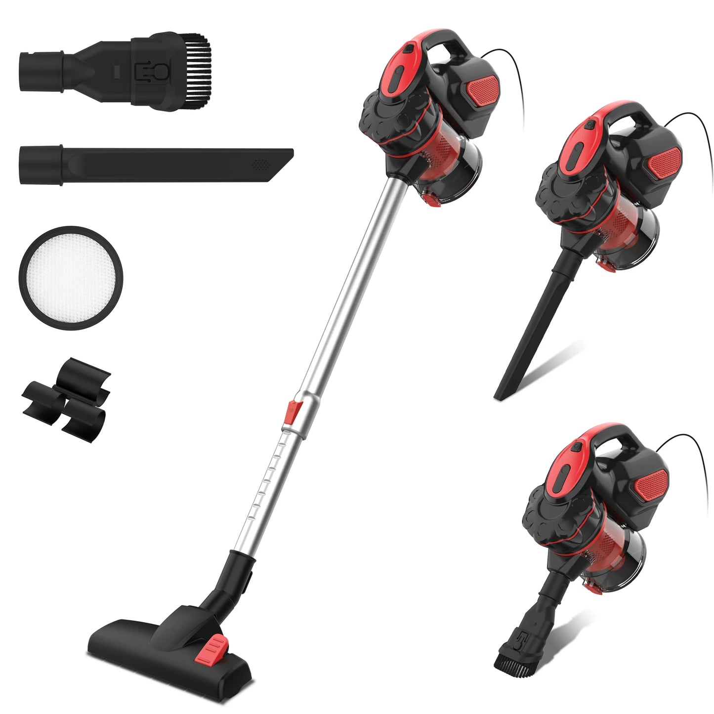 INSE I5 2-in-1 Corded Stick Vacuum Cleaner – 600W Powerful Suction 18,000Pa Handheld Vacuum with HEPA Filtration for Carpet, Hardwood Floors & Pet Hair Cleaning
