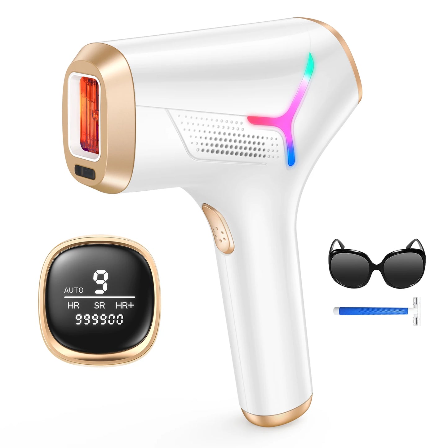 IPL Laser Hair Removal Device – 999,900 Flashes 22J Fast Permanent Hair Remover for Face, Body & Bikini, Home Use Epilator for Women & Men