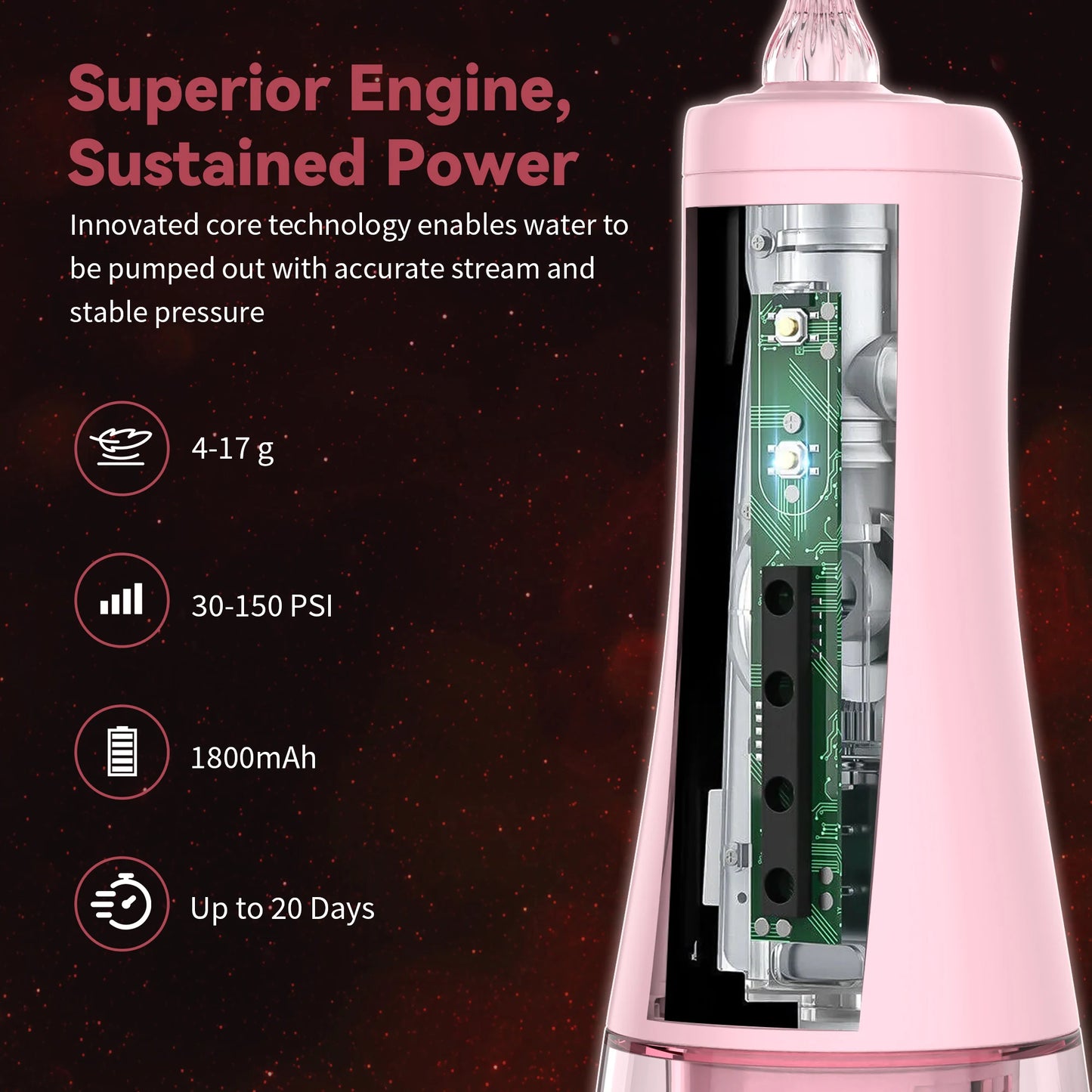 Electric Portable Water Flosser Teeth Cleaner