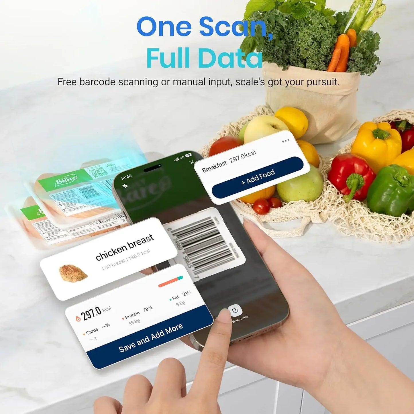 Smart Nutrition Food Scale with App