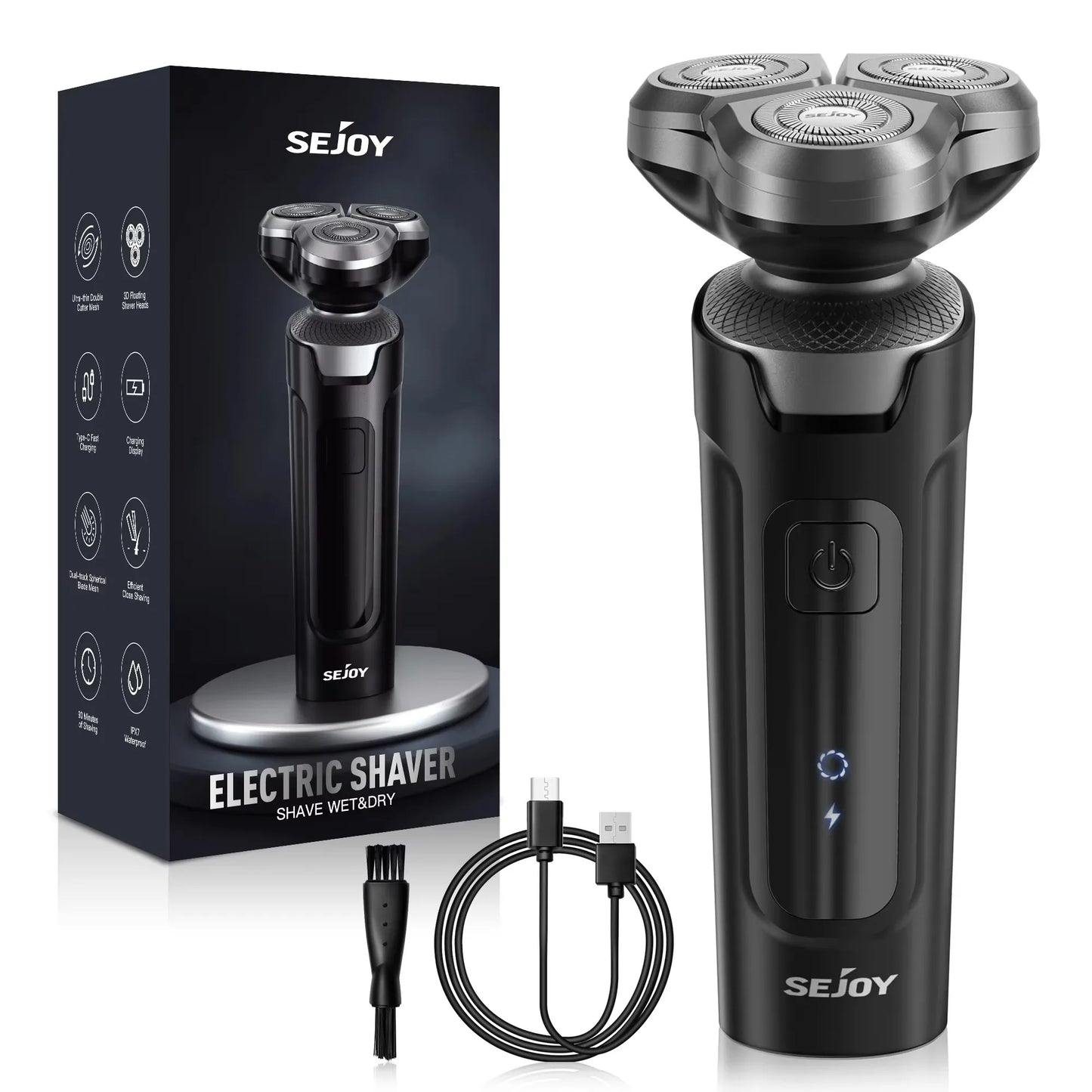 Sejoy 3D Floating Blade Rotary Electric Shaver