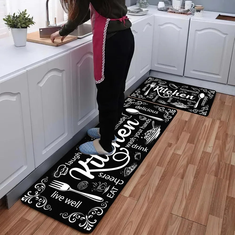 Non Slip Washable Kitchen Rug Set
