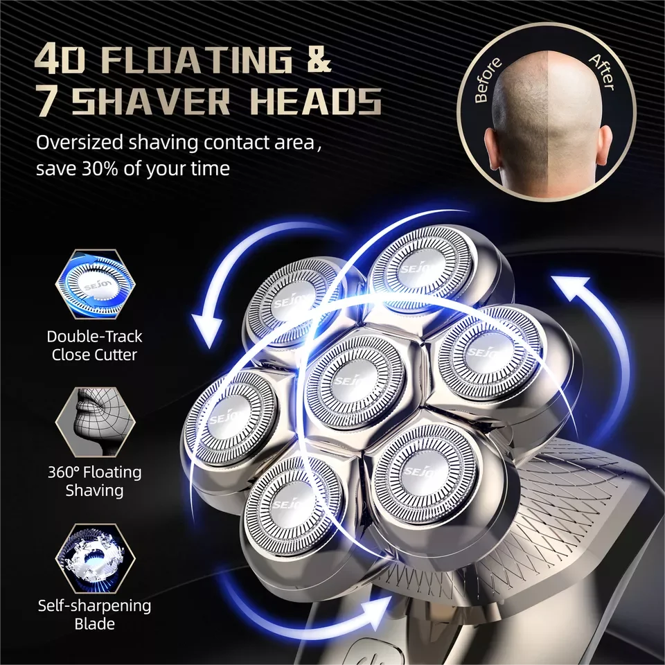 SEJOY 5-in-1 Rechargeable Electric Shaver Trimmer