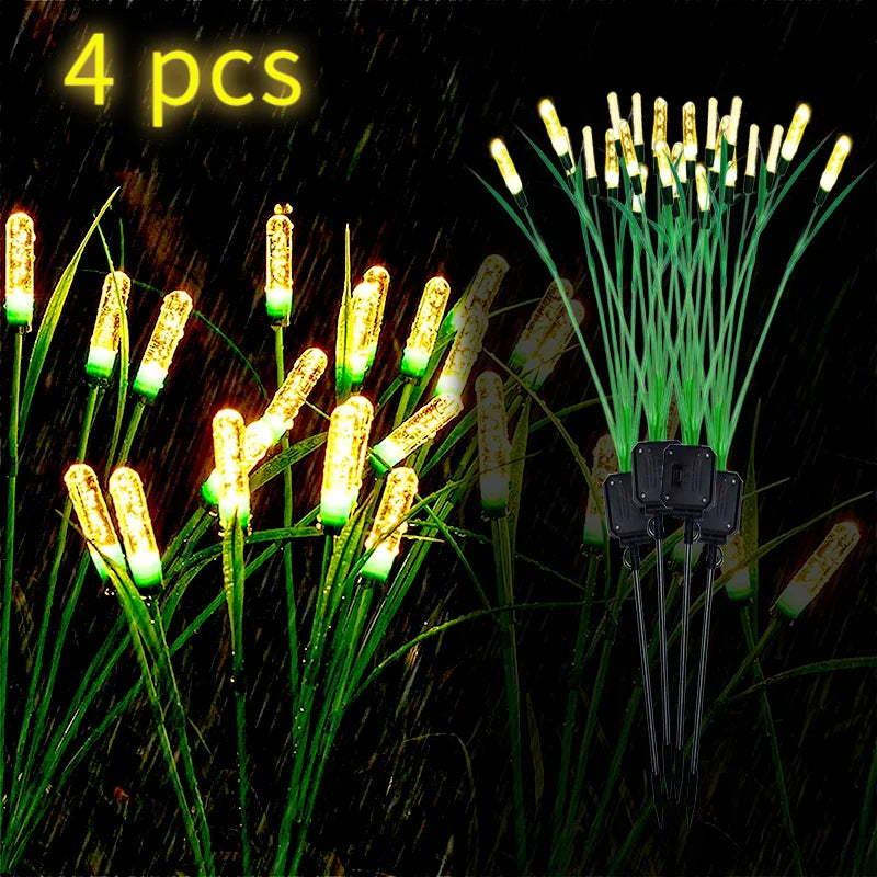 4/8pcs Solar Reed Garden Pathway Lights