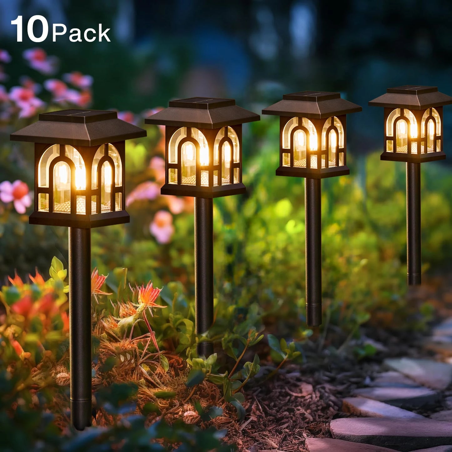 Solar Pathway Lights Outdoor Yard