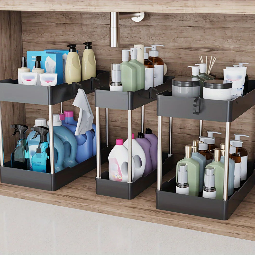 3pcs Bathroom Sink Storage Organizer Racks Set