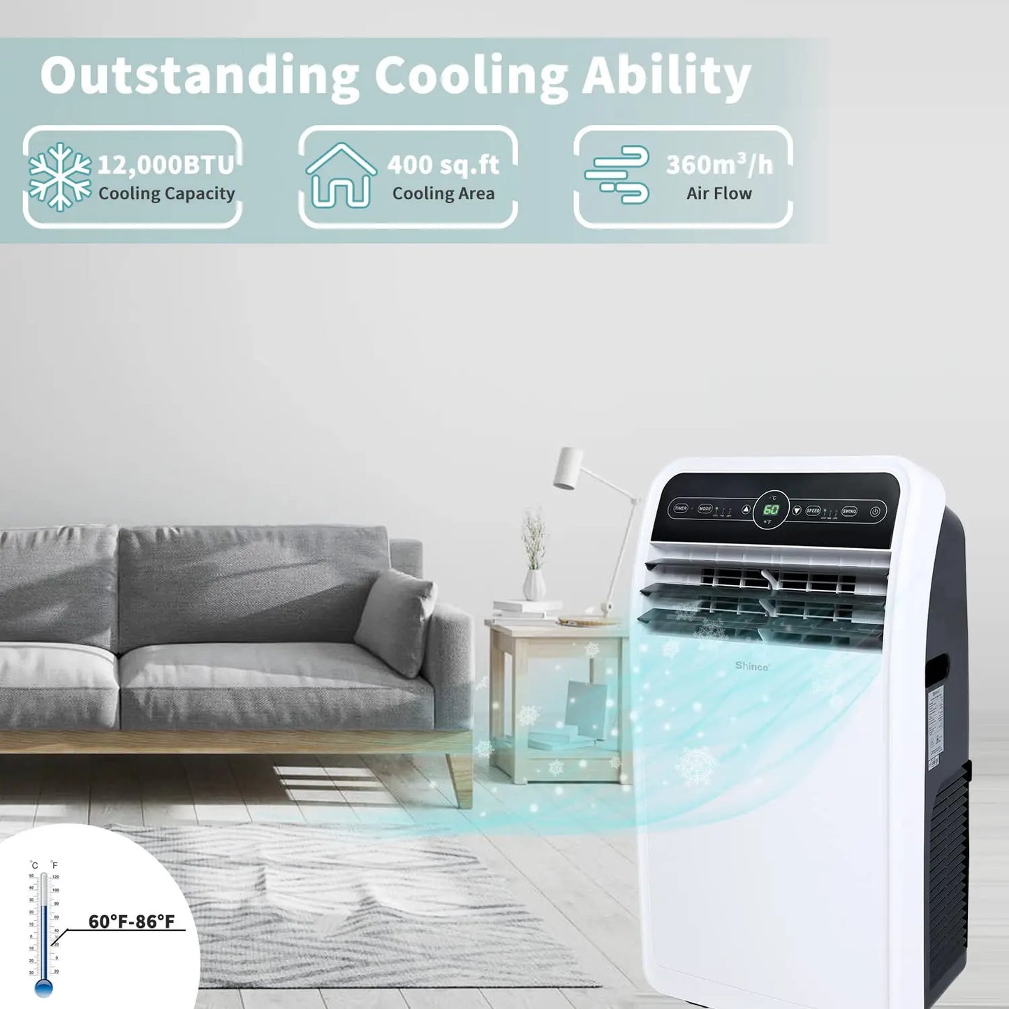 Shinco 12000 BTU Portable Air Conditioner