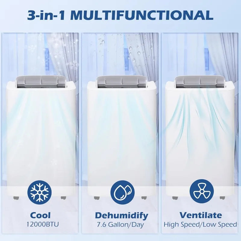 HOMCOM 4-in-1 12000 BTU Portable Air Conditioner