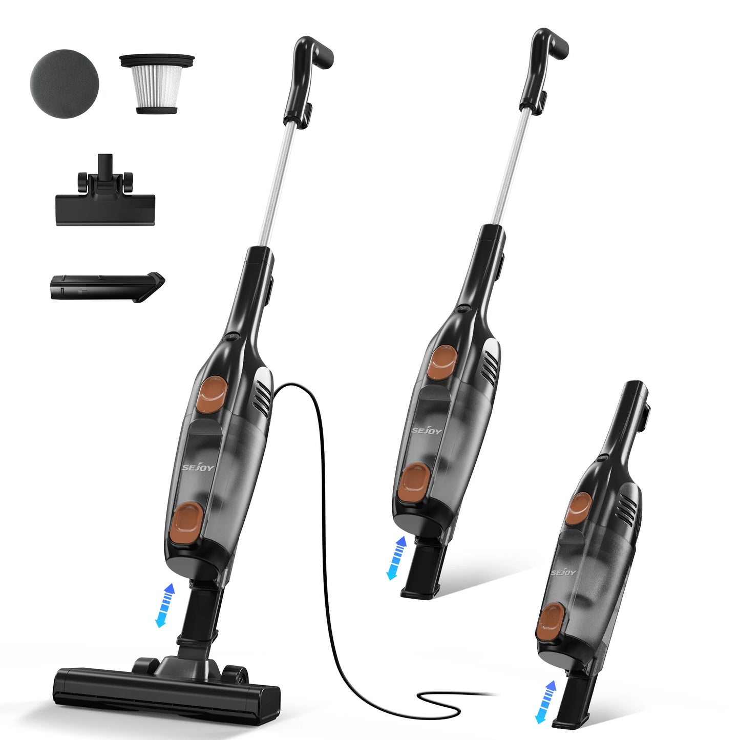 Sejoy 2-in-1 Corded Vacuum Cleaner Powerful