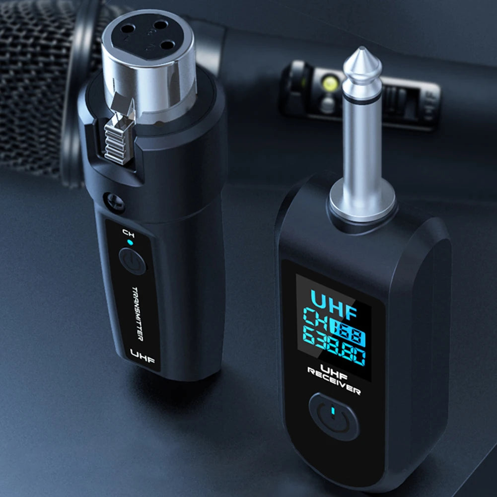Wireless XLR Microphone Converter Transmitter Receiver System