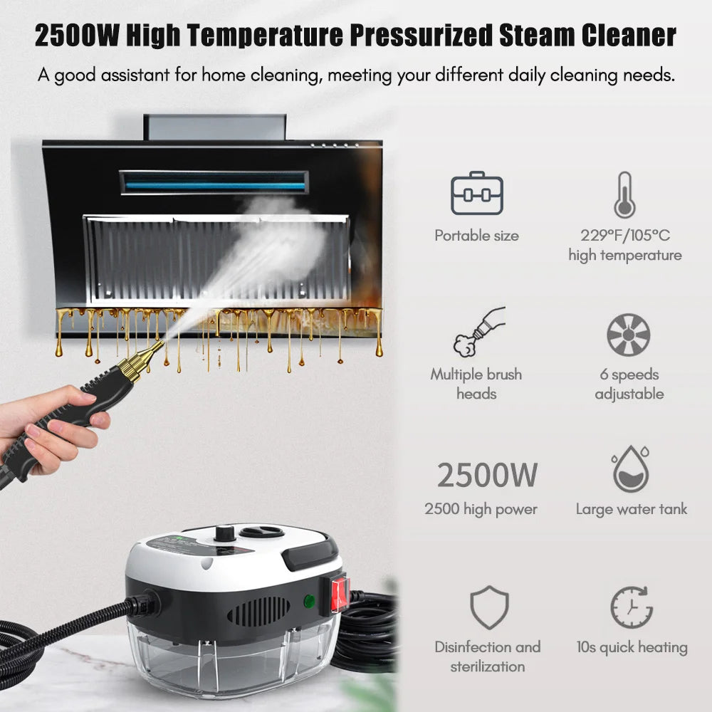 2500W Handheld Steam Cleaner High-Pressure Machine