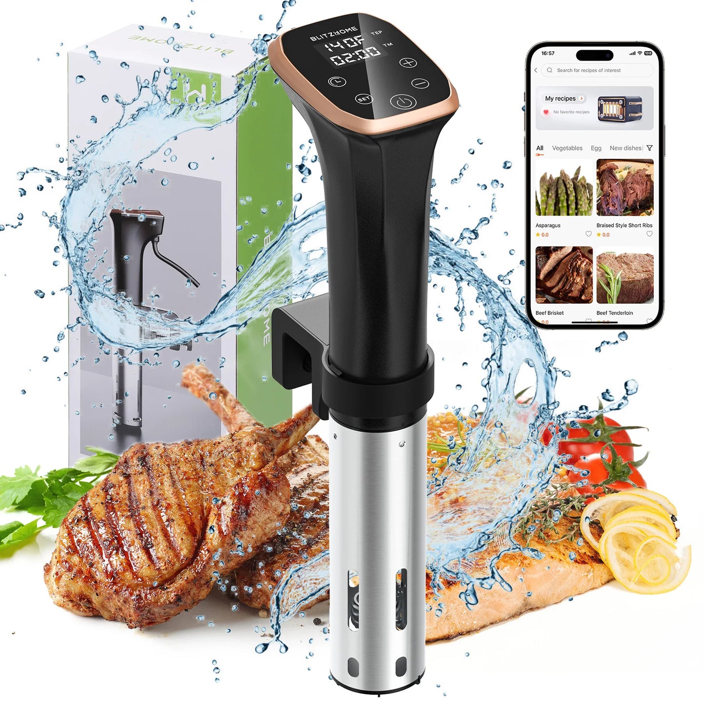BLIITZHOME Smart Slow Cooker WiFi Kitchen Appliance