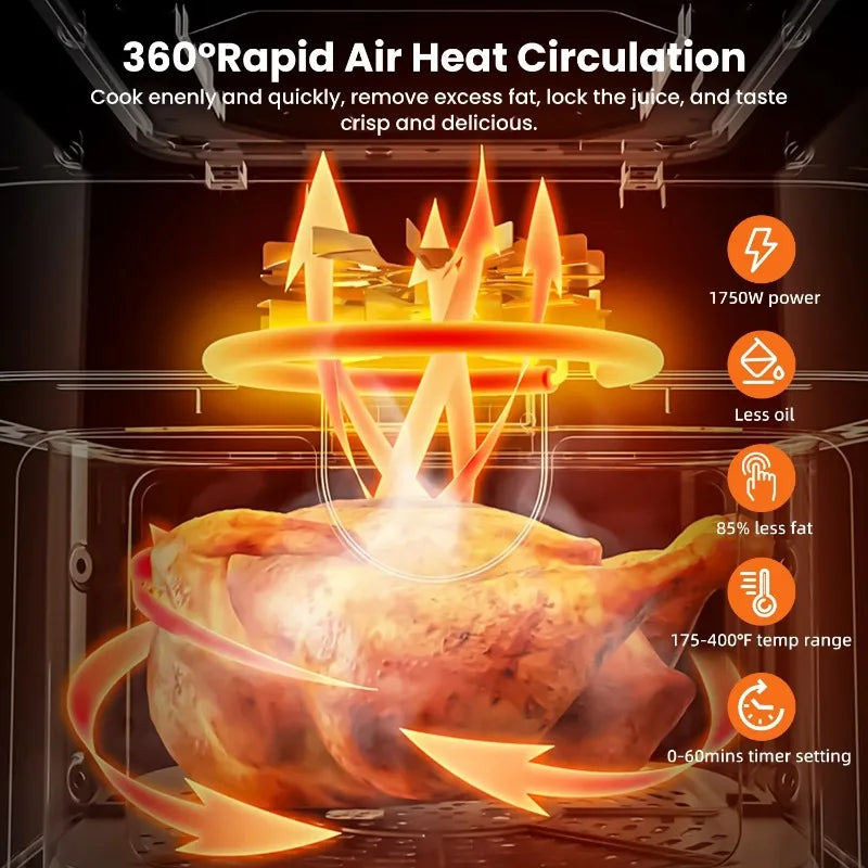 Bluebow 8.5QT Large Air Fryer White