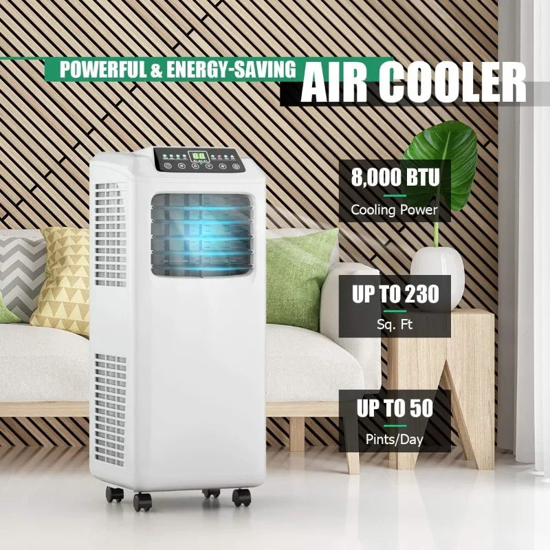 COSTWAY 8,000 BTU 3-in-1 Portable Air Conditioner