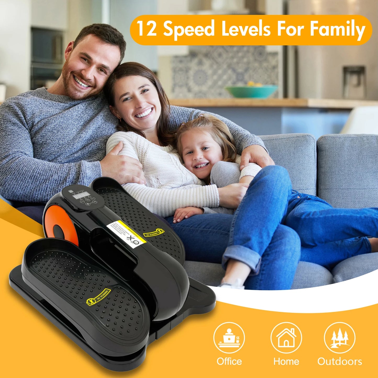 Quiet Under-Desk Elliptical Leg Exerciser for Seniors