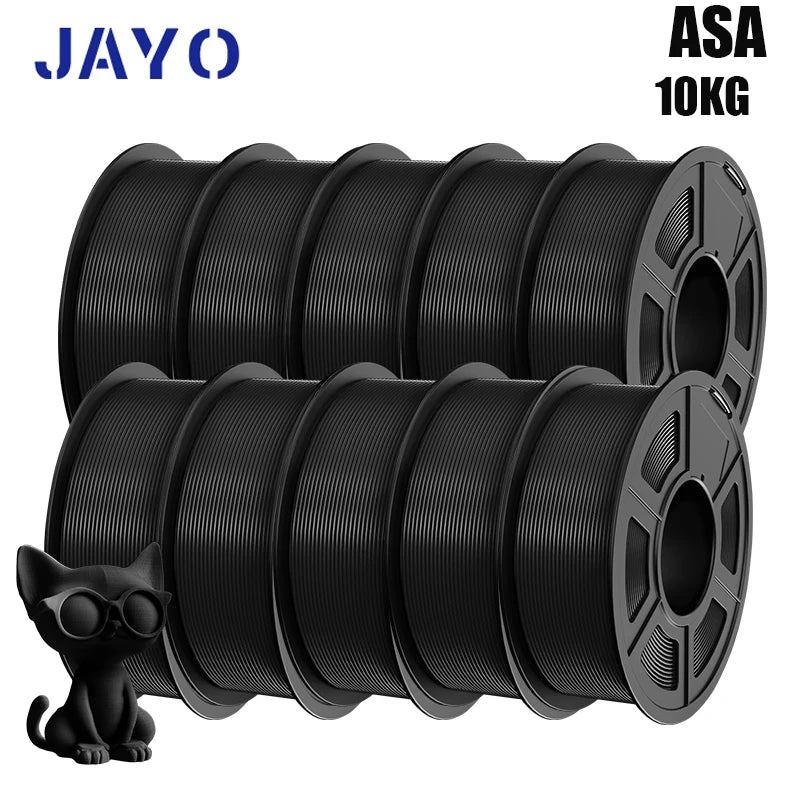 10 Rolls Black Smooth 3D Printer Filament