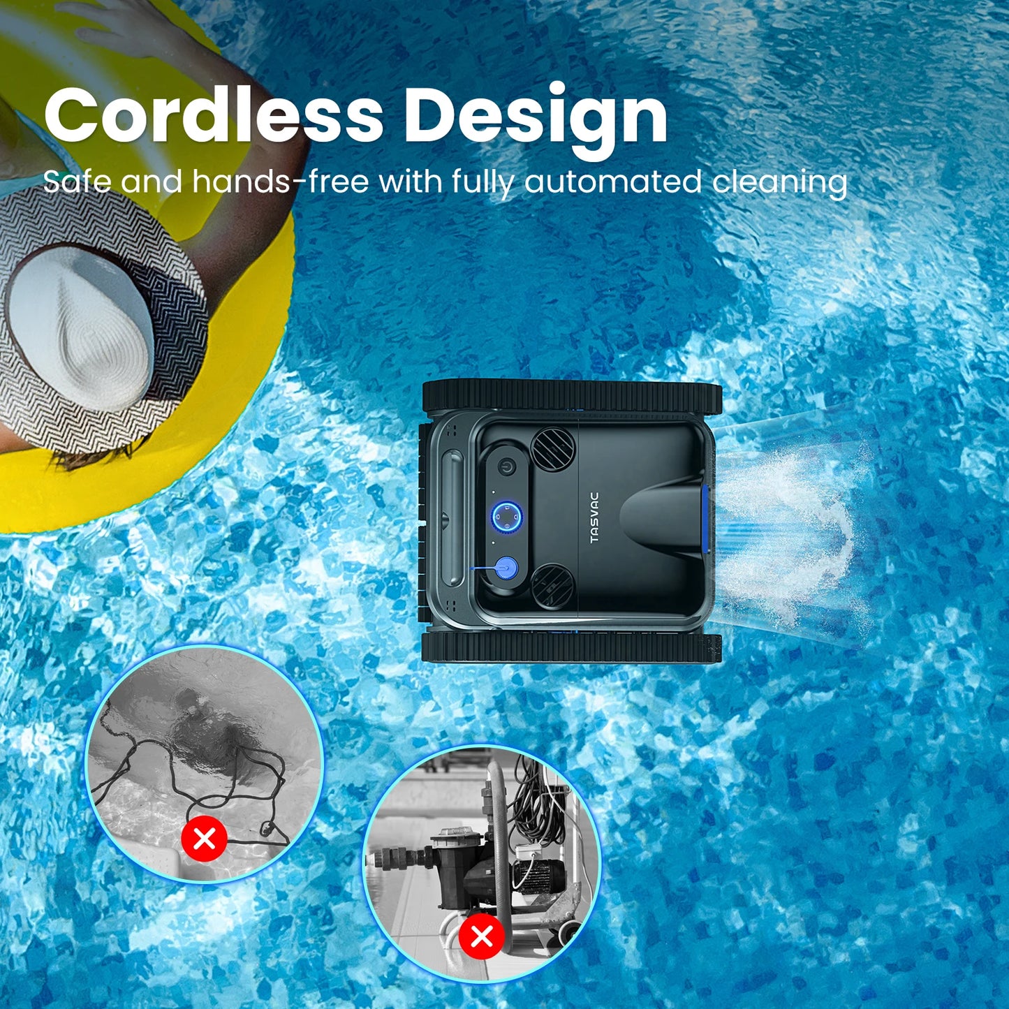 Cordless Robotic Pool Cleaner for Inground Pools