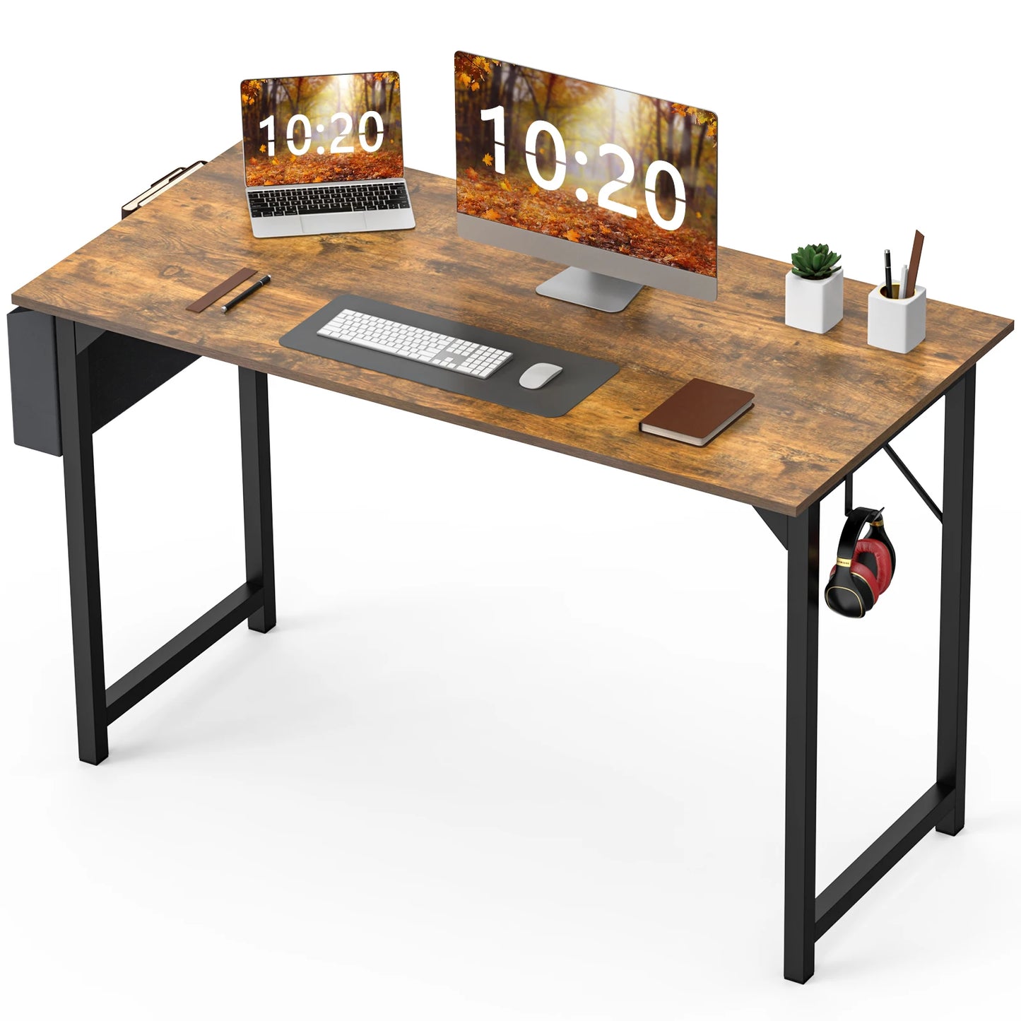 Modern Computer Desk with Headphone Hook