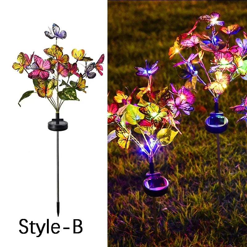 Solar Butterfly Flower LED Outdoor Garden Light