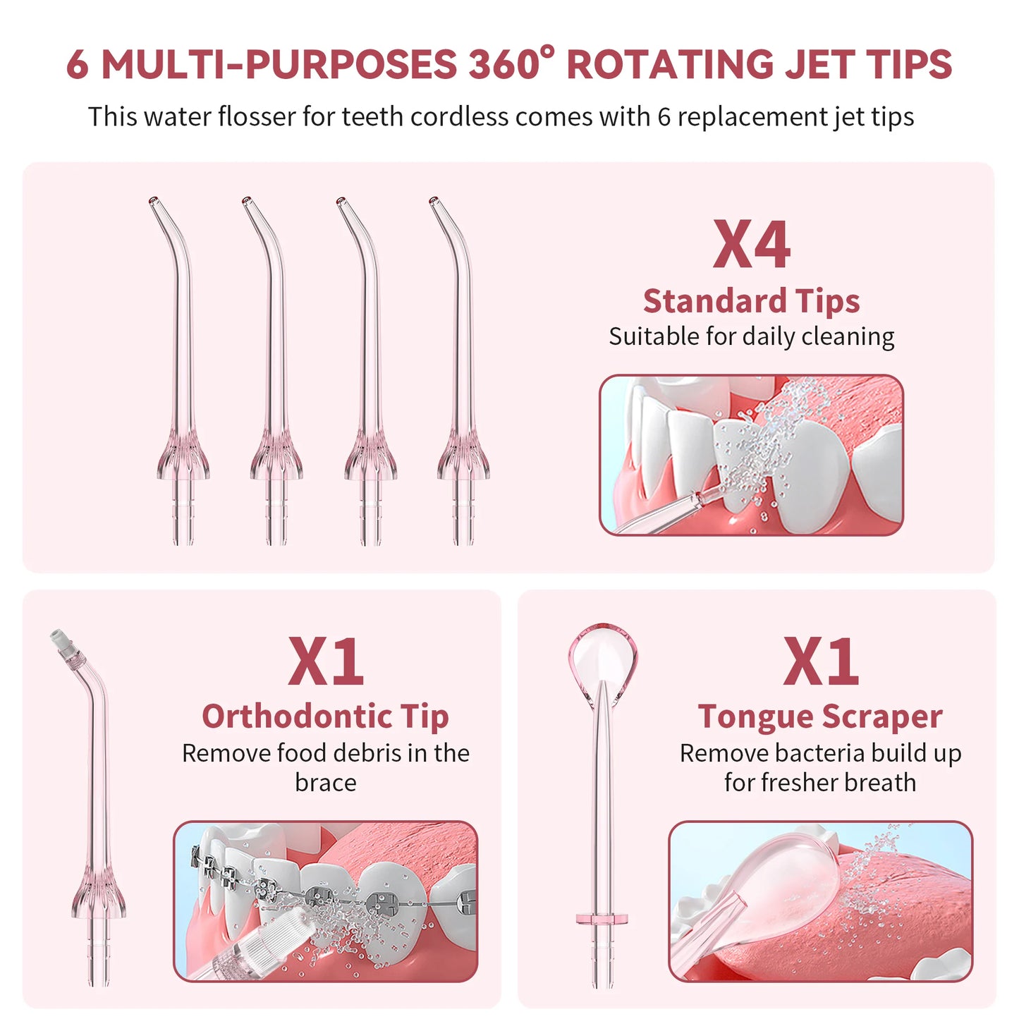 Electric Portable Water Flosser Teeth Cleaner