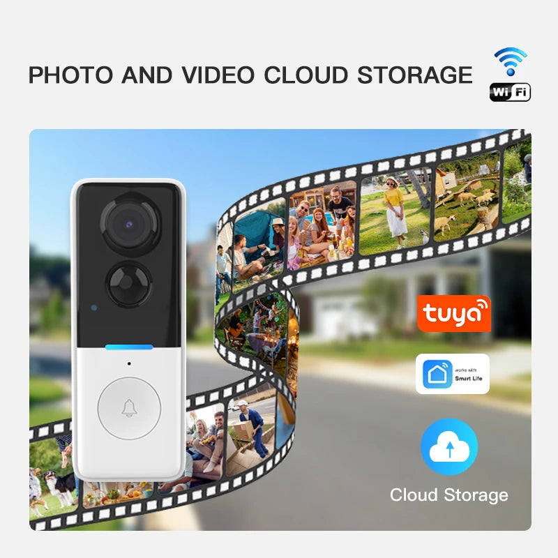 Wireless Smart Video Doorbell with Audio
