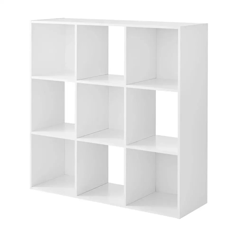 9-Cube Storage Organizer White Multi-Functional Shelves