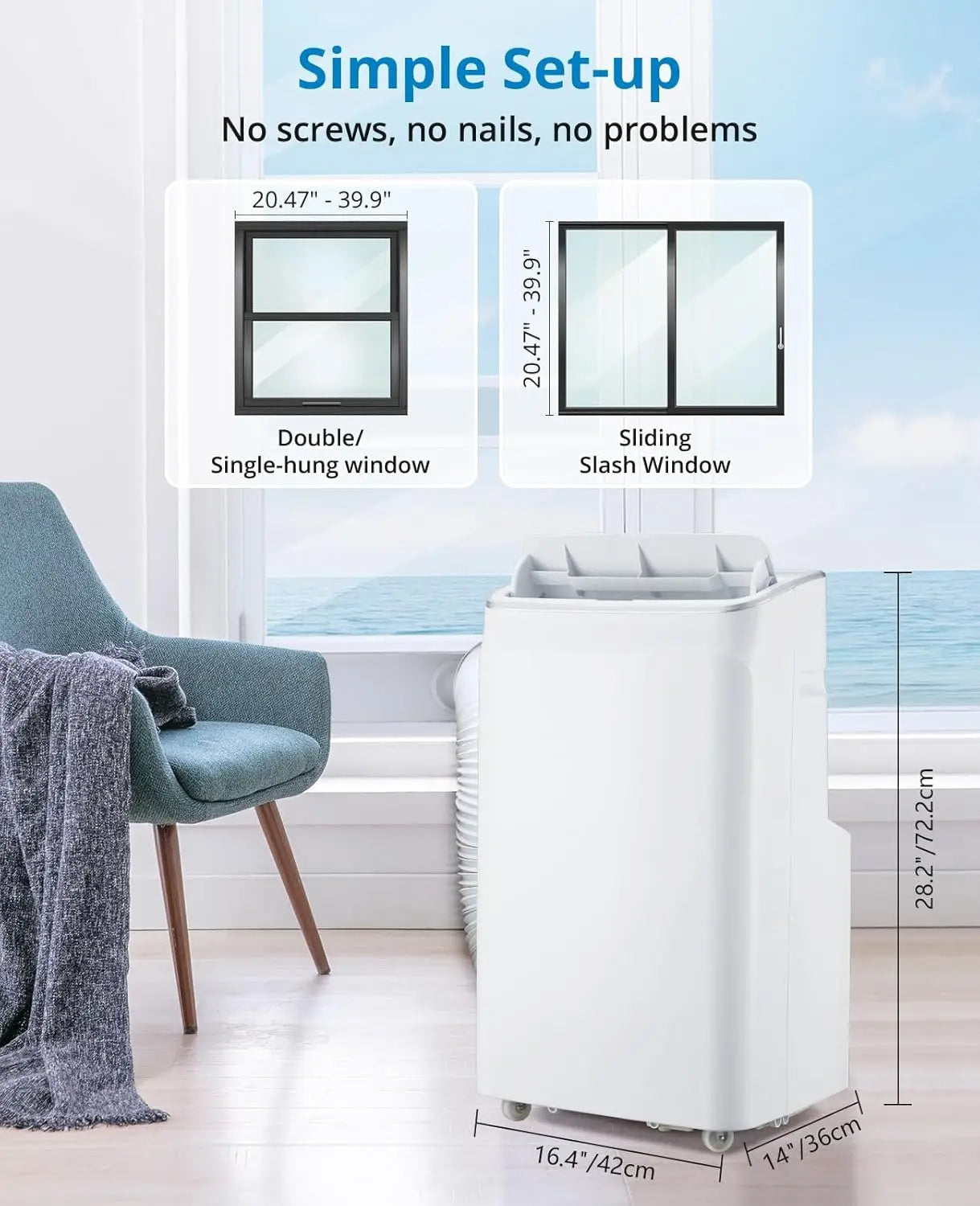 12,000 BTU 3-in-1 Portable Air Conditioner
