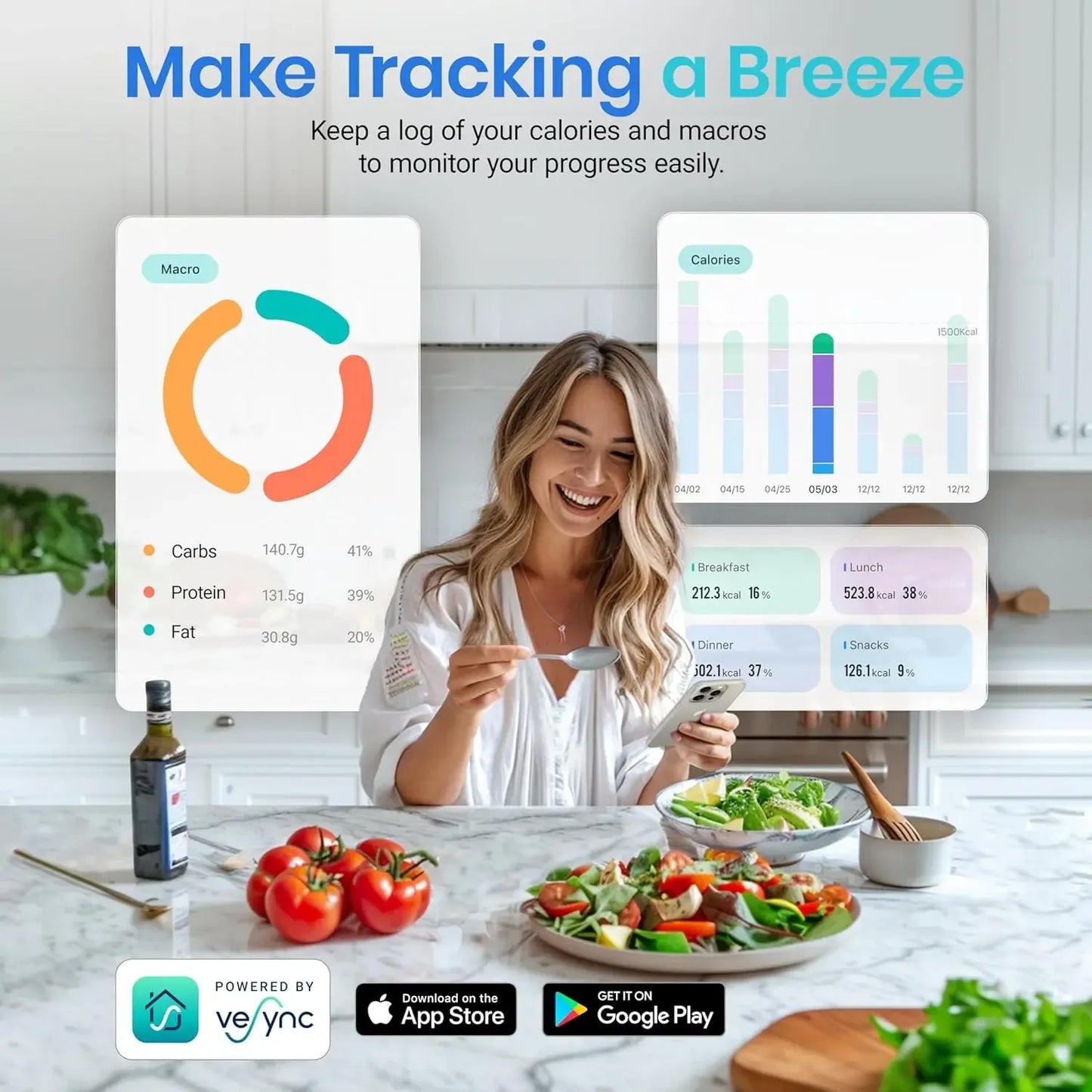 Smart Nutrition Food Scale with App