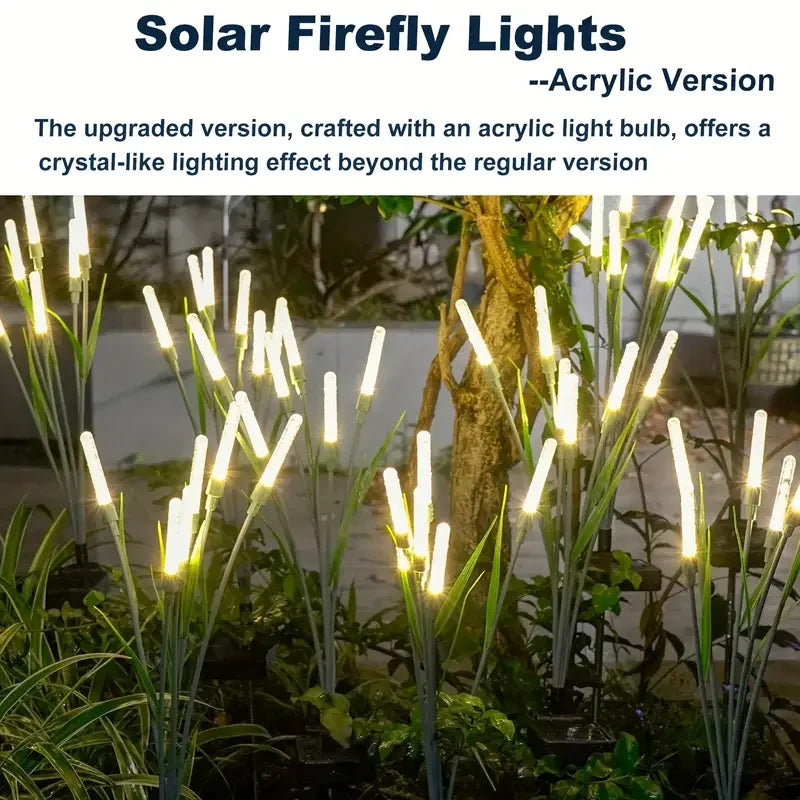 4/8pcs Solar Reed Garden Pathway Lights