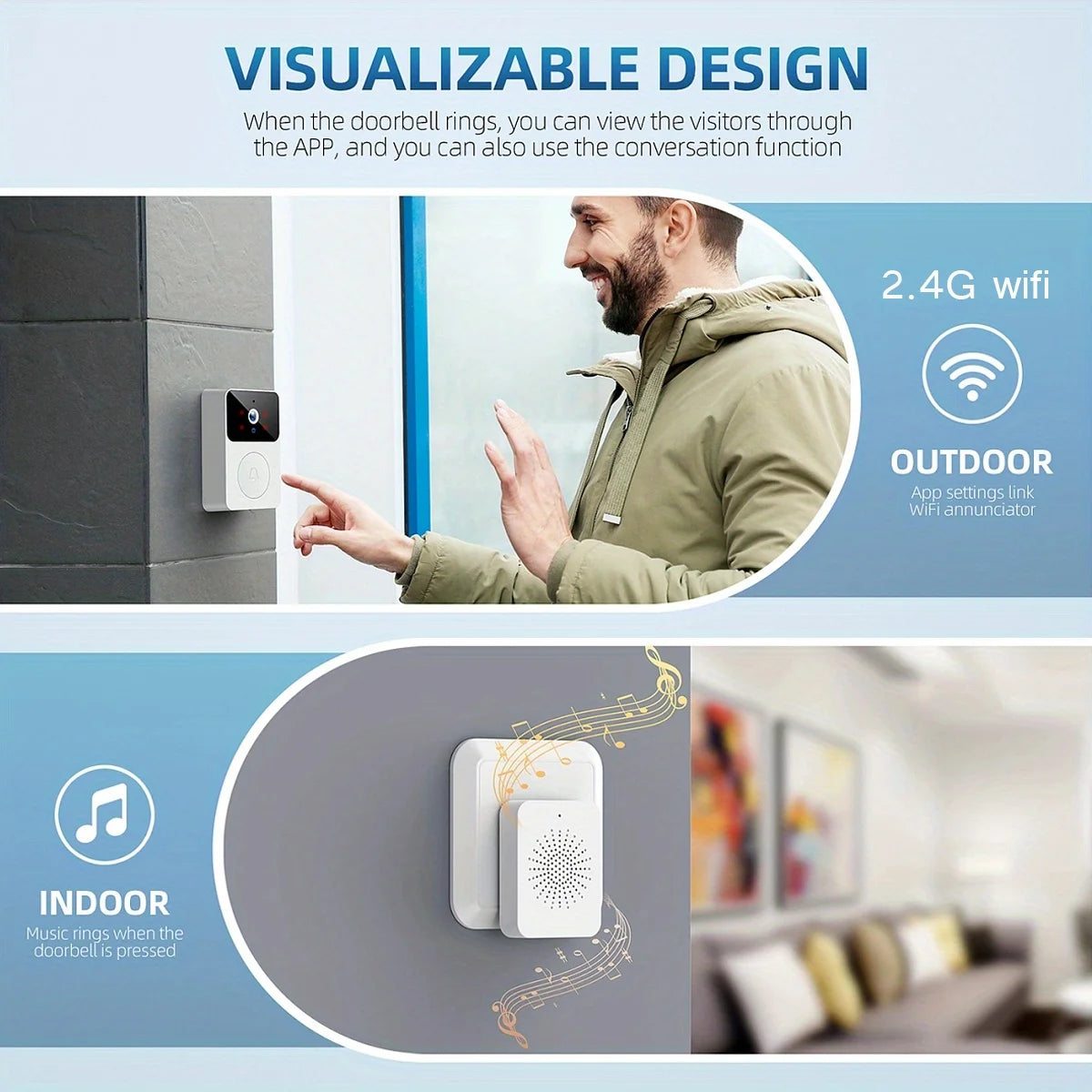 Tuya Smart Wireless Video Doorbell Camera