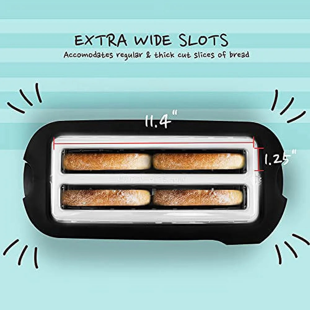 Digital 4-Slice Toaster with LED Display