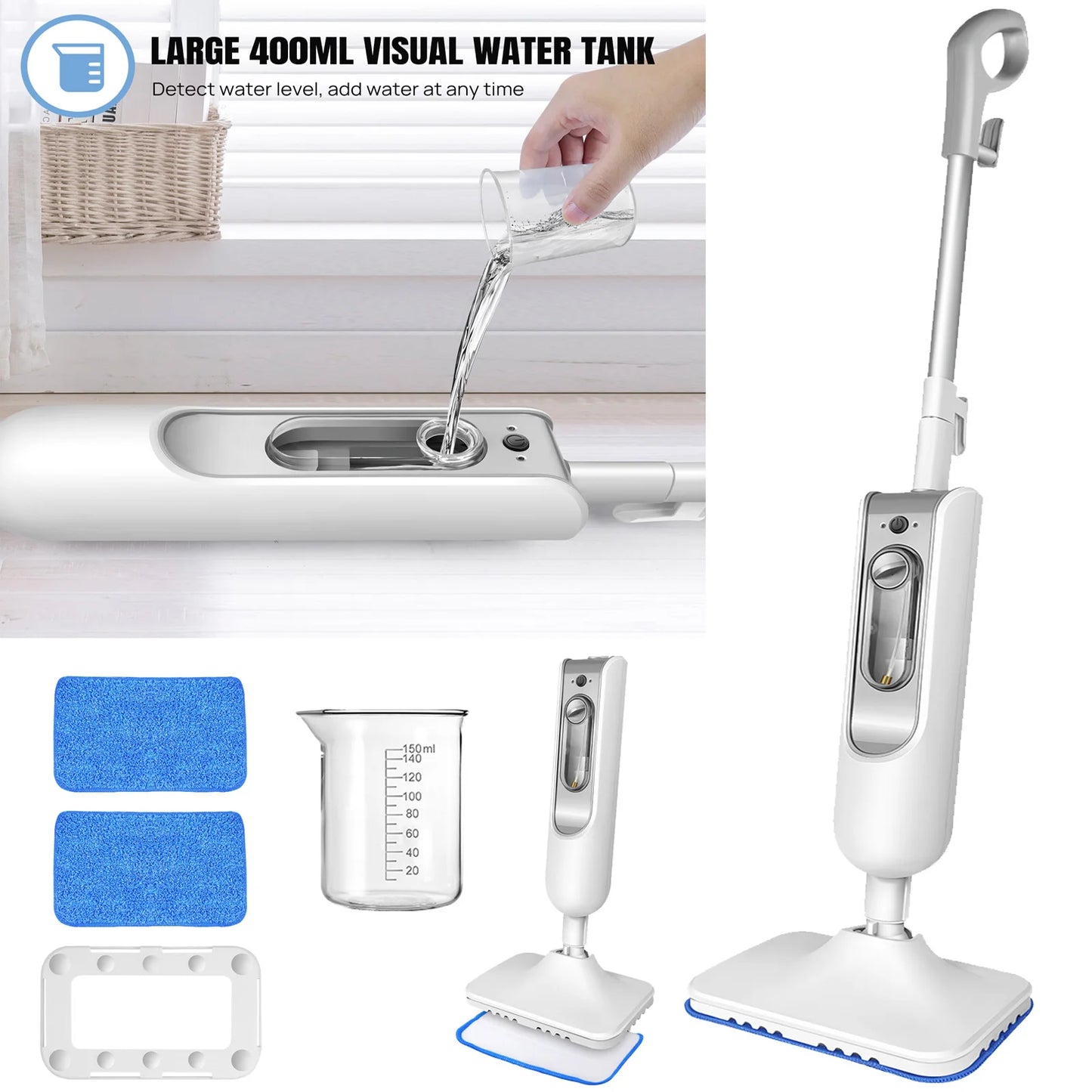 DayPlus 1500W Powerful Steam Mop Floor Cleaner